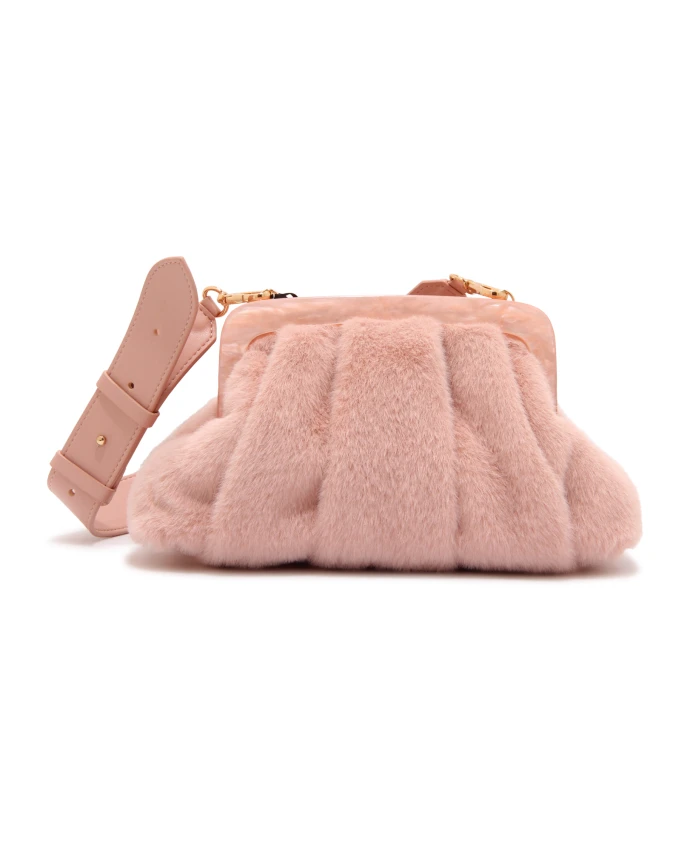 

Мягкая сумочка-клатч с рамкой из плексигласа. Marella, розовый