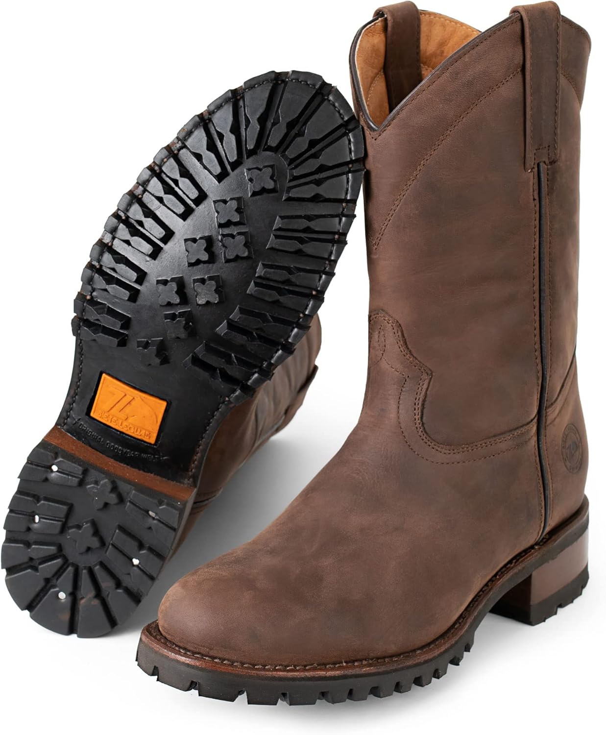 Мужские сапоги Roper на кожаной подошве Style 1000 7L Siete Leguas, Crazy Brown — фото 4