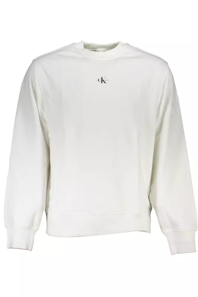 

Белый хлопковый мужской свитер Calvin Klein