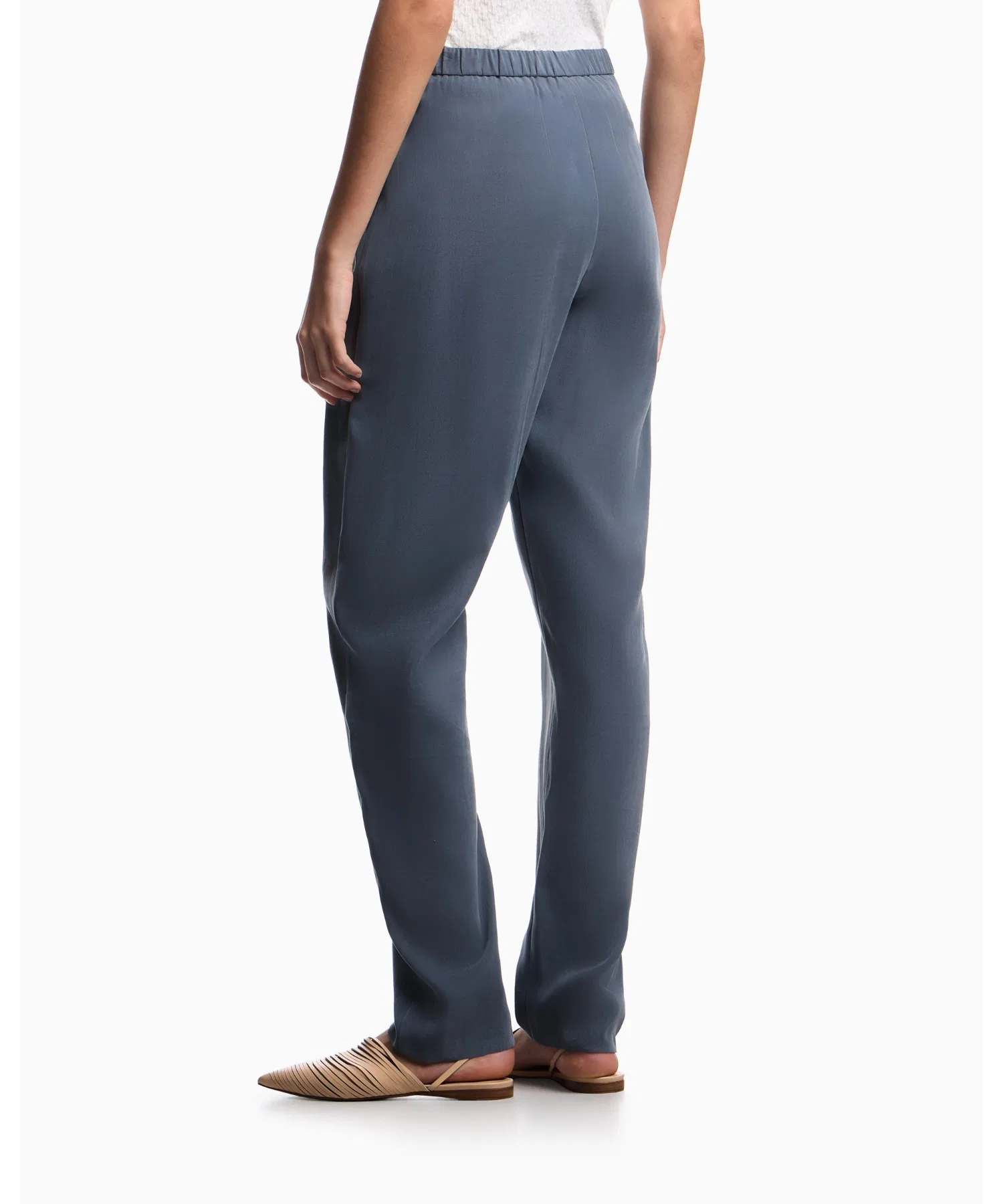 [Emporio Armani] Брюки из модальной саржи с эффектом потертости — фото 2