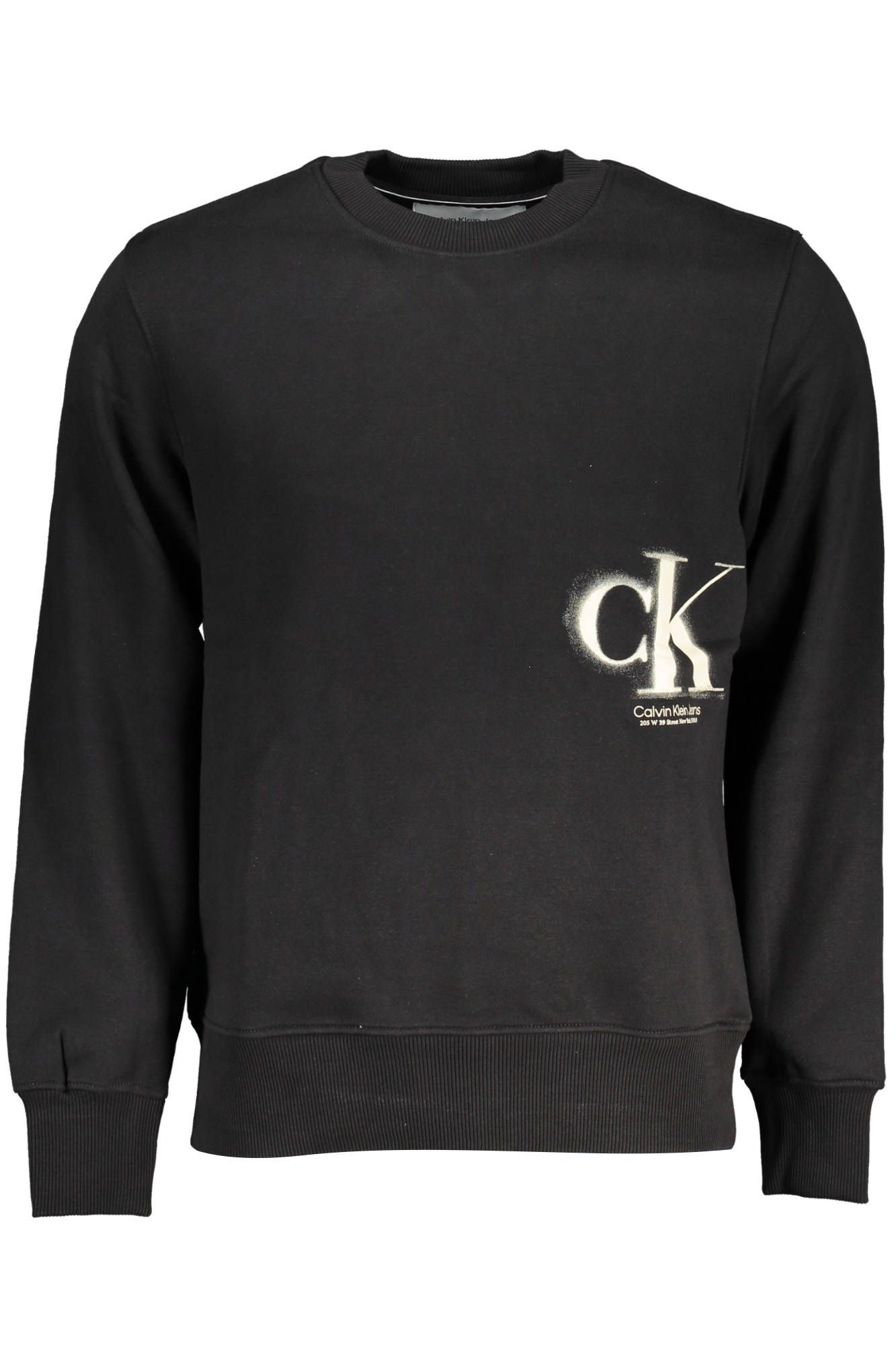 

Черный хлопковый мужской свитер Calvin Klein