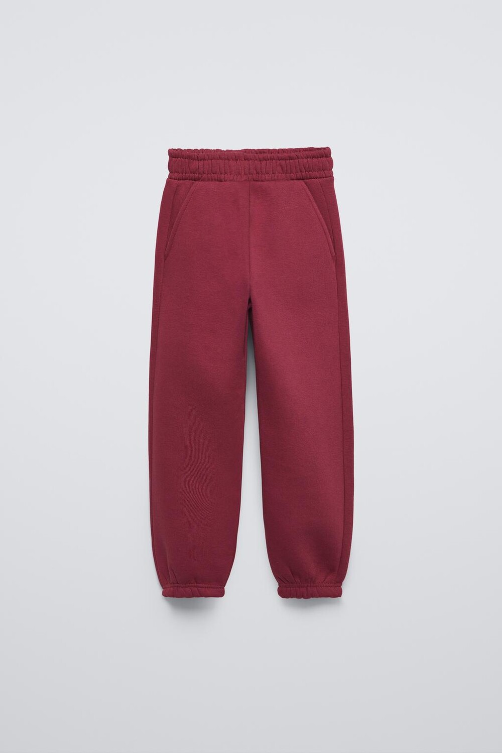 

Базовые плюшевые джоггеры ZARA, бордовый