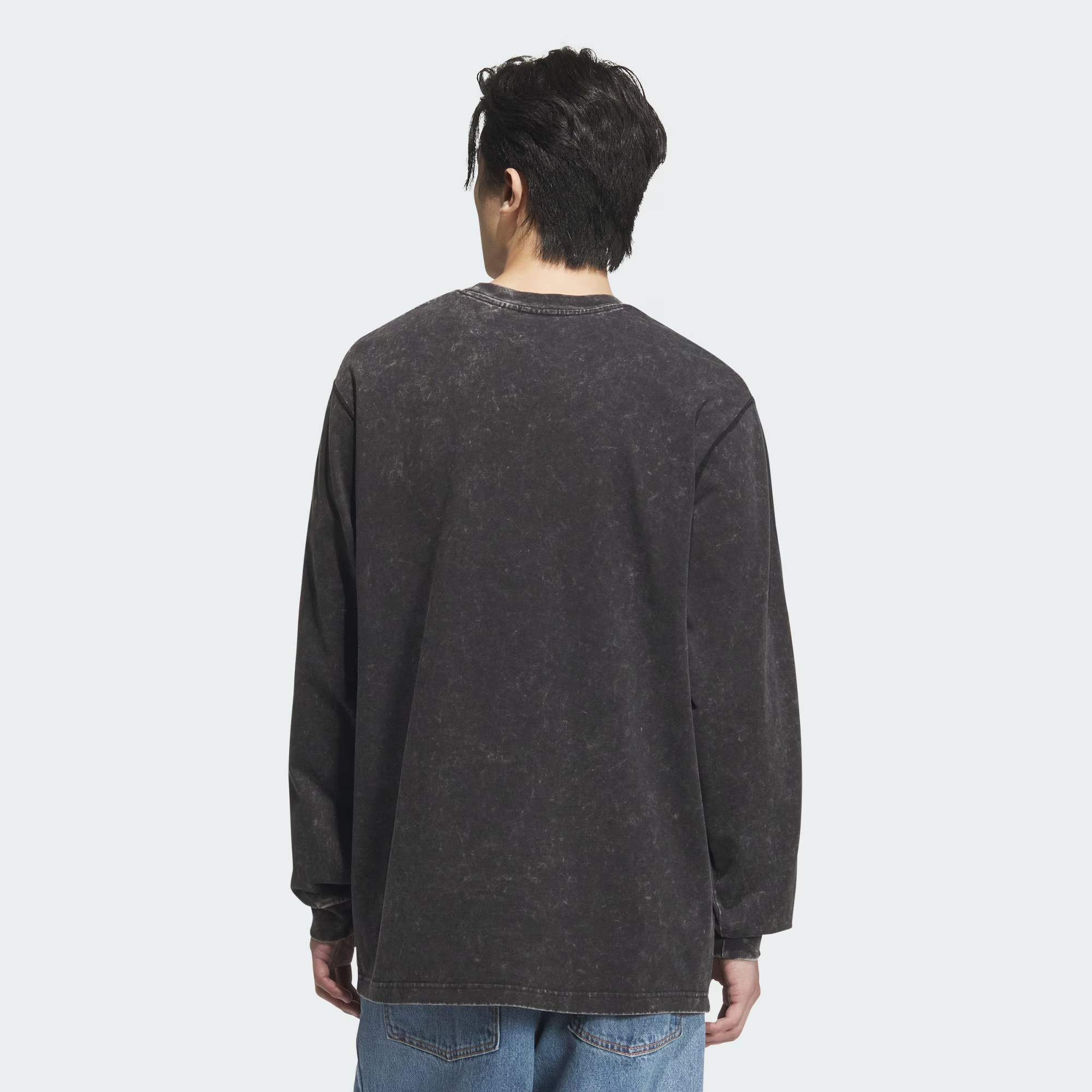 Футболка с длинным рукавом Washed, мужская, Adidas Originals, черный — фото 4