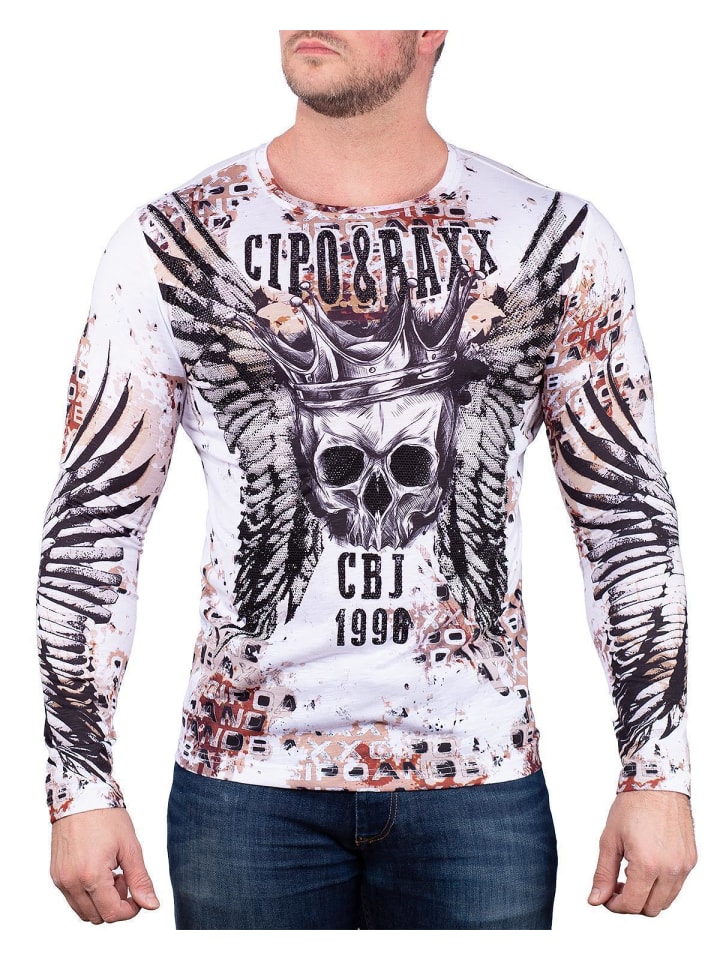 

Cipo & Baxx Белая рубашка с длинными рукавами