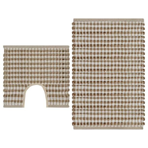 

Коврик для ванной vidaXL (2 шт) 296040, 52x0,1x83 см цвет beige/weiß