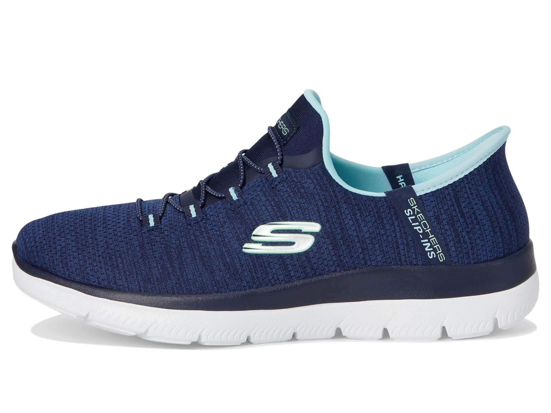 Кроссовки SKECHERS Summits Everyday Set Hands Free Slip-INS, цвет Navy Aqua — фото 4