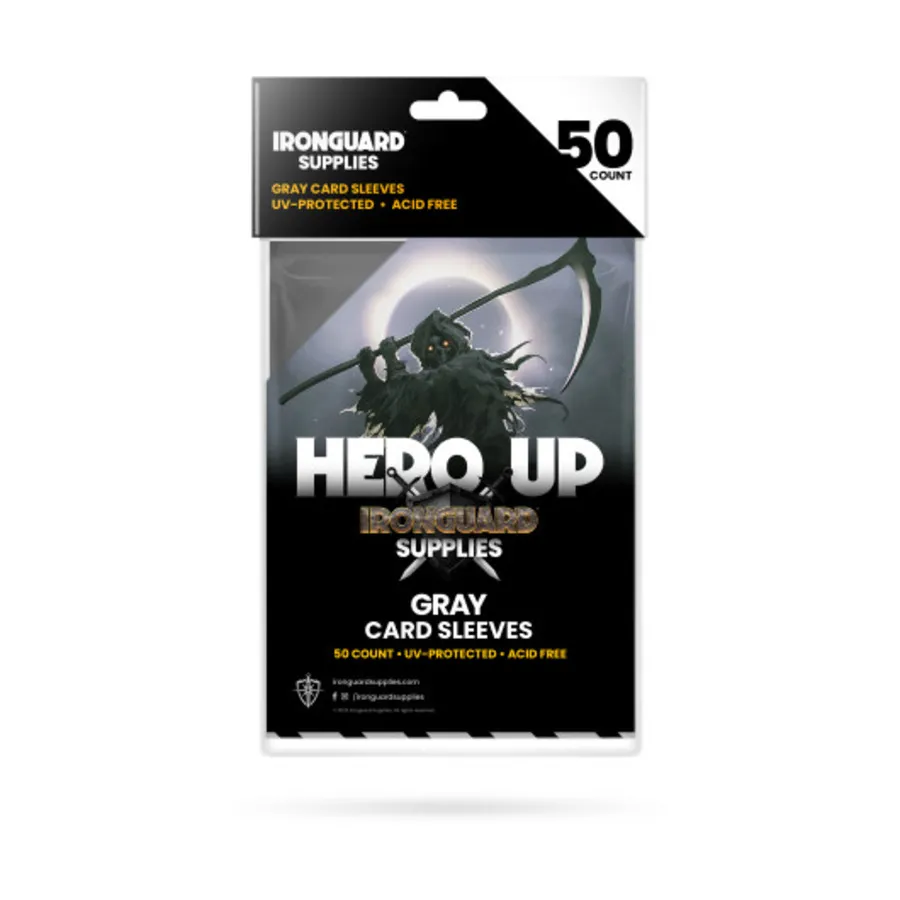 

Рукава для карточек - серый (50), Card Sleeves & Protection (Ironguard Supplies)