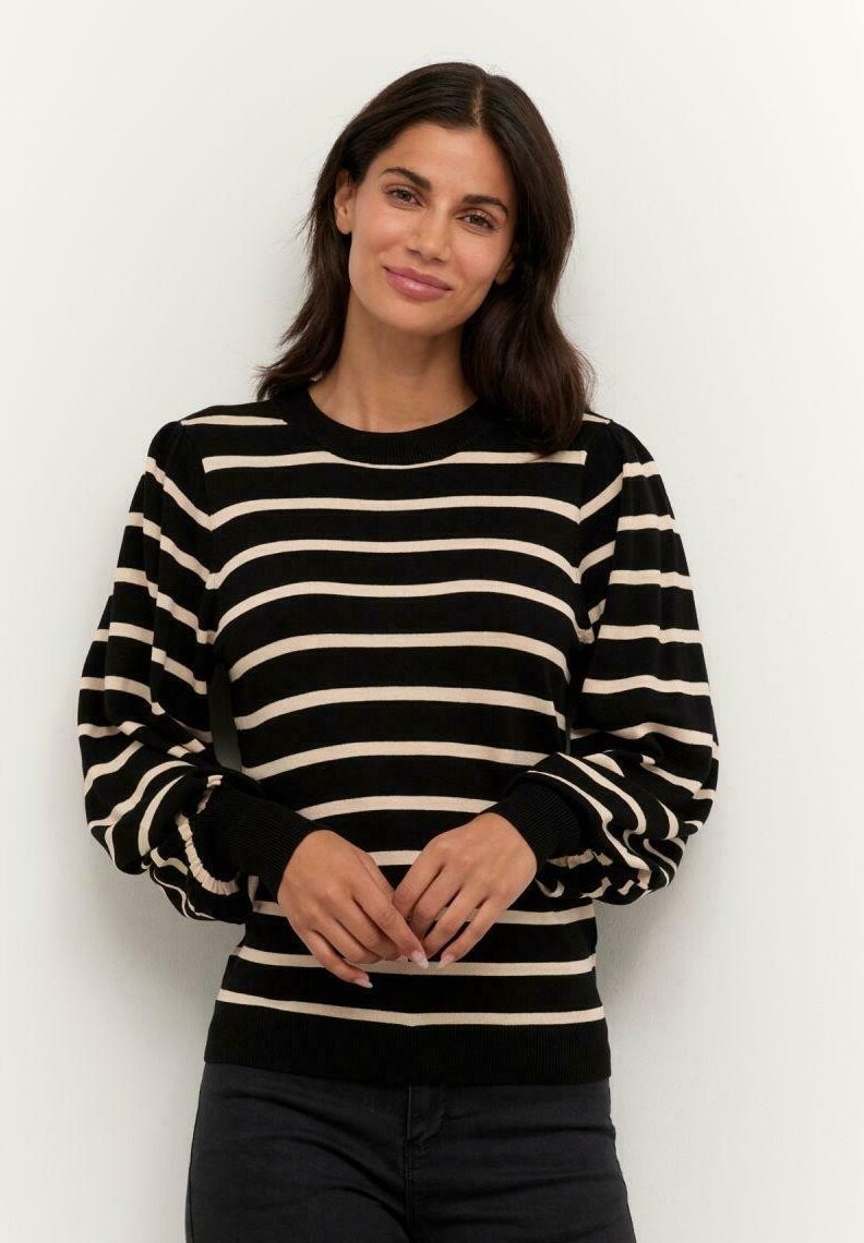 

Свитер Kaffe KAMALA, цвет Black/Offwhite Stripe, Черный, Свитер Kaffe KAMALA, цвет Black/Offwhite Stripe