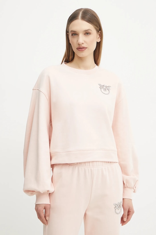 

Хлопковая толстовка Pinko, розовый