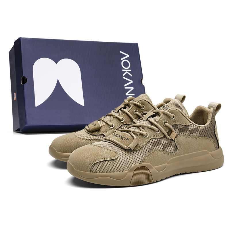 

АОКАНГ Мужские серые дышащие нескользящие низкие кеды для скейтбординга с амортизацией [Стандартный размер спортивной обуви]