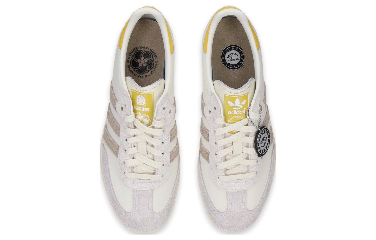 Мужские кроссовки для скейтбординга adidas originals Samba, Off White/Trace Khaki/Gray One — фото 4