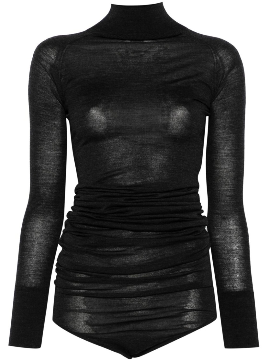 

Alaïa трикотажный боди с драпировкой, серый