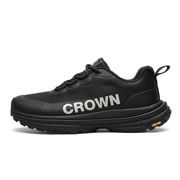 CROWN Низкие уличные мужские туфли Black/Apricot, цвет Black/Apricot — фото 3
