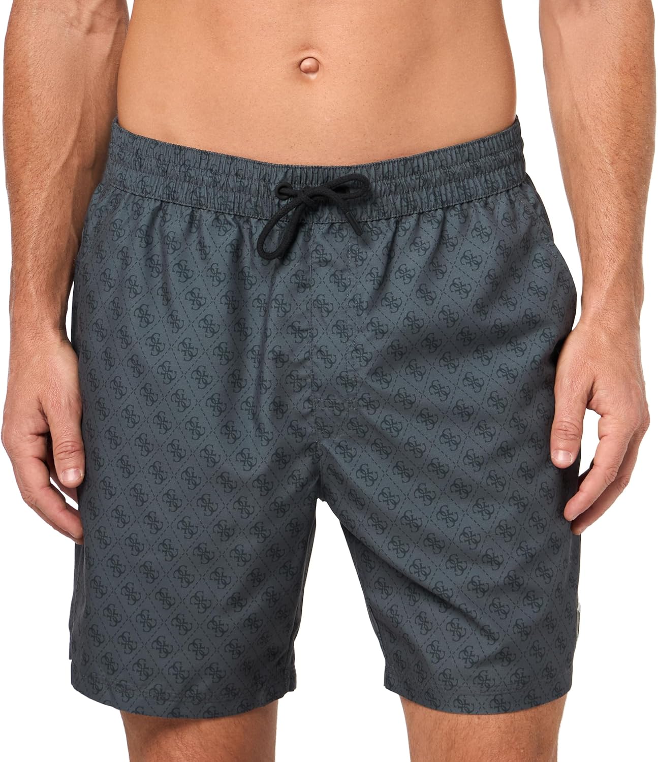 

Мужские плавки GUESS среднего размера с тисненым логотипом, Jblk Embossed 4G Logo