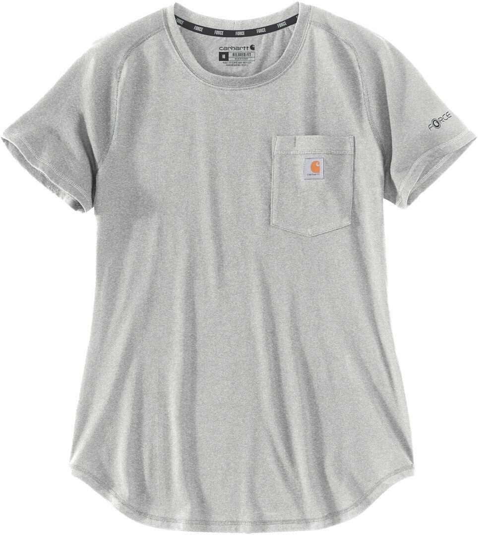 

Футболка Carhartt Force Relaxed Fit Midweight Pocket Ladies T-Shirt, светло-серый