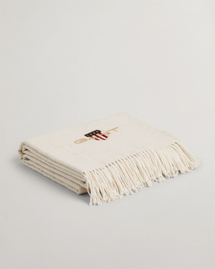 

Плед GANT Archive Shield Putty Beige 130 x 180 см, бежевый