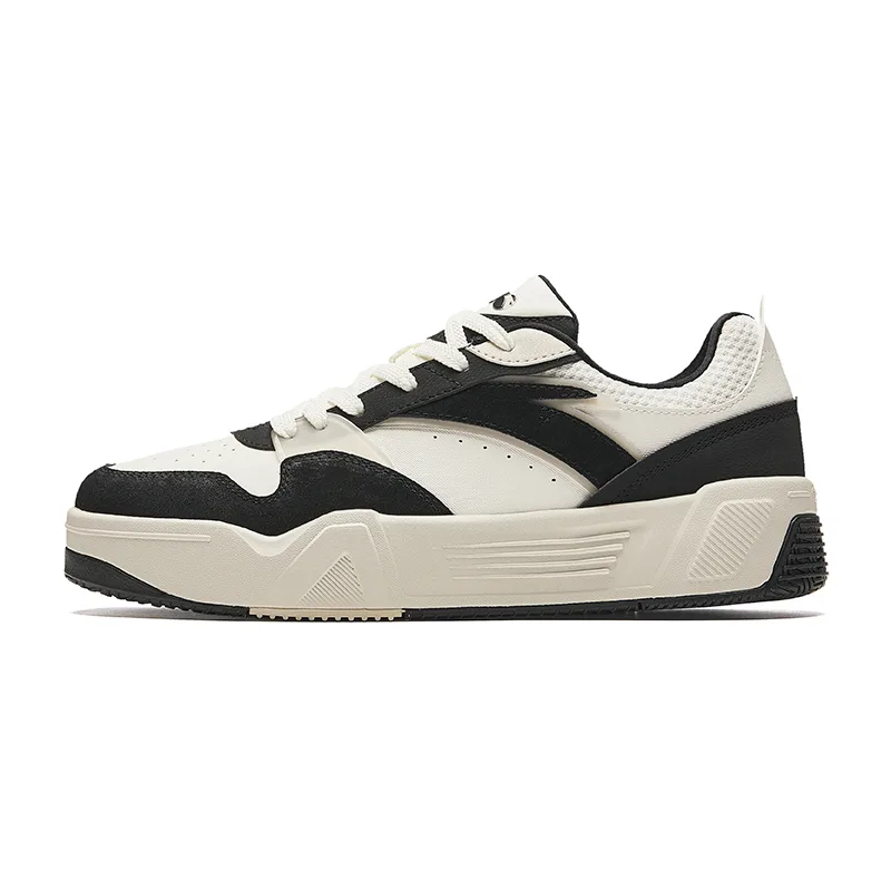 ANTA Кроссовки для скейтбординга C37 Series Comfortable Abrasion Resistant Lightweight Height Increasing Low Top мужские черно-белые