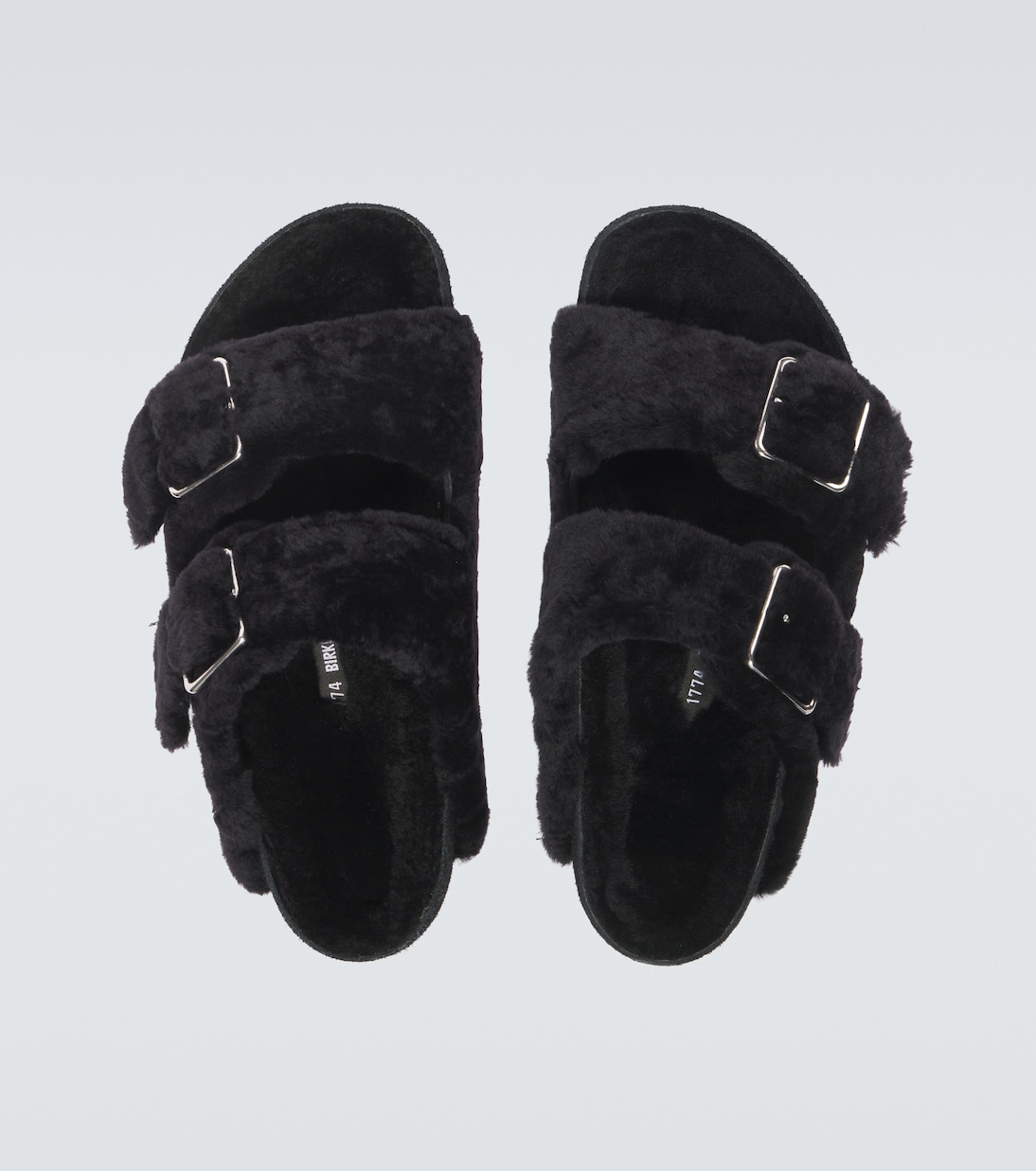 Аризона 1774 сандалии из замши с подкладкой из овчины Birkenstock 1774, черный — фото 4