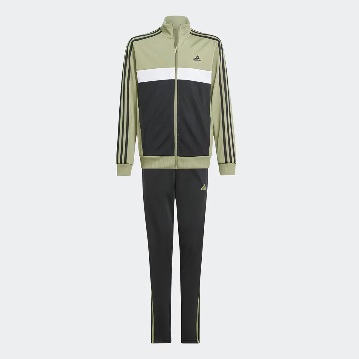 

Детский спортивный костюм Adidas Essentials Tiberius с тремя полосками, зеленый