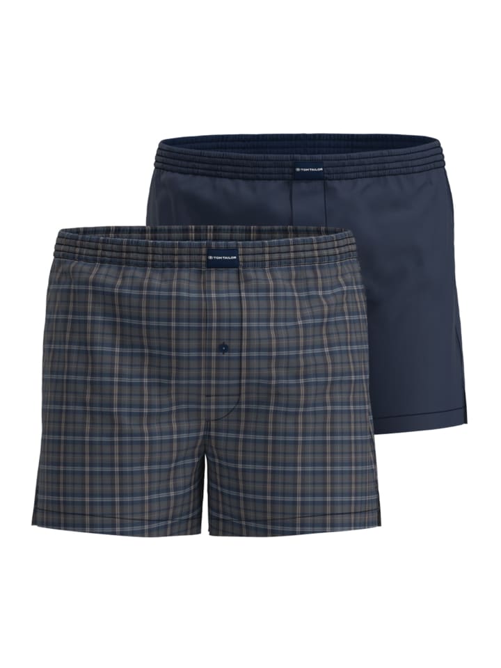 

Tom Tailor Боксерские трусы Milos, комплект из 2 штук, коричнево-средней клетки