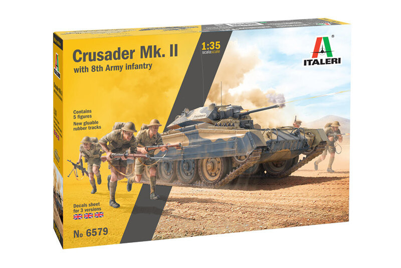

Italeri, Танк Crusader Mk.II, Модельный комплект, 8+