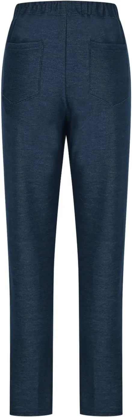 Джинсы высокие Stretchy Jeans, синие — фото 4