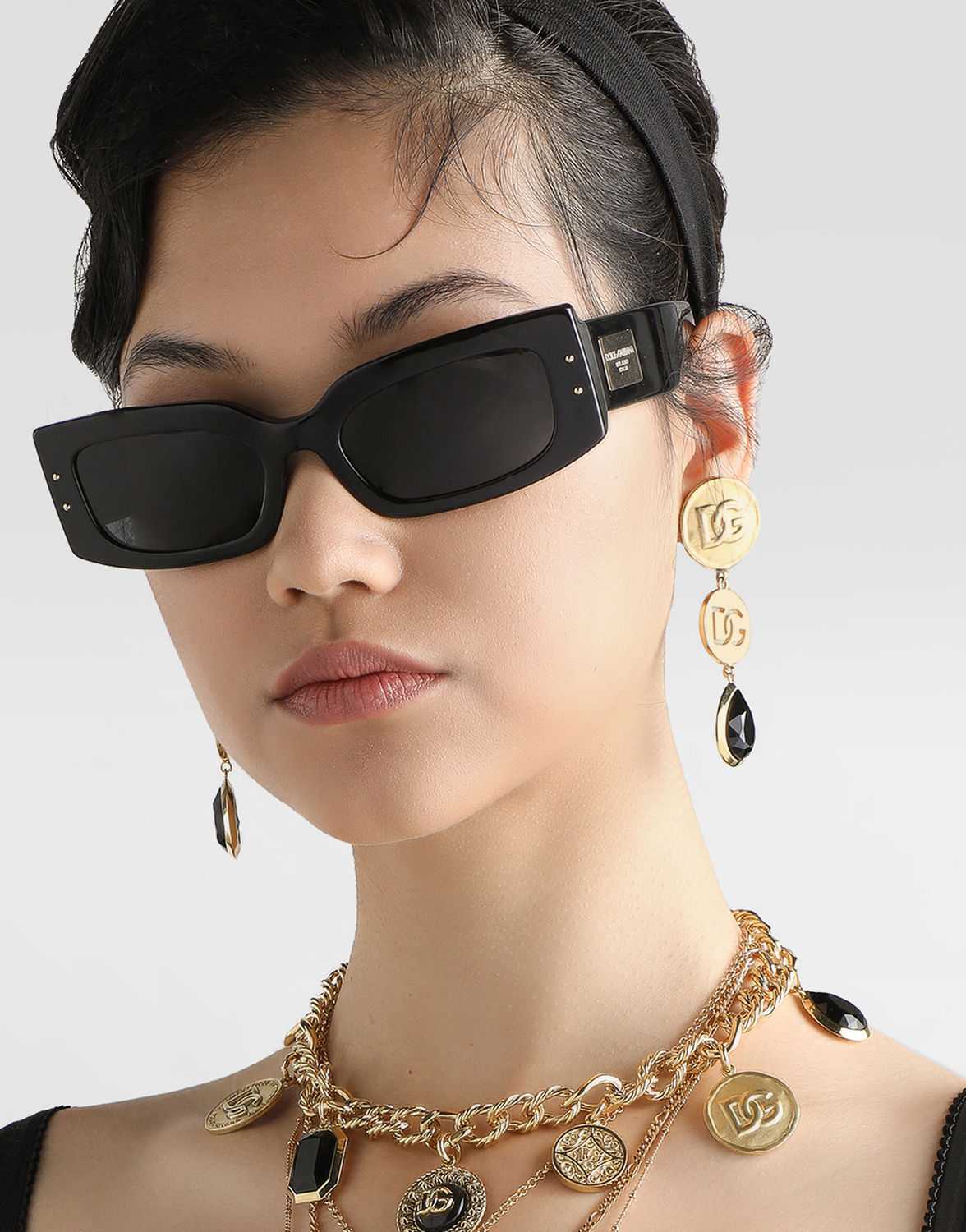 Серьги-клипсы с логотипом like a virgin Dolce & Gabbana, золото — фото 2