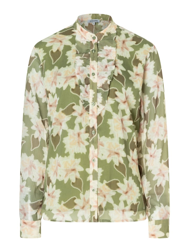 

Блузка с длинными рукавами и оборками с нежным цветочным принтом. More & More