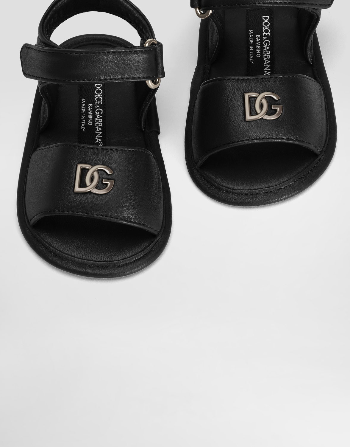 Сандалии из наппы ягненка с логотипом DG Dolce&Gabbana, синий — фото 4