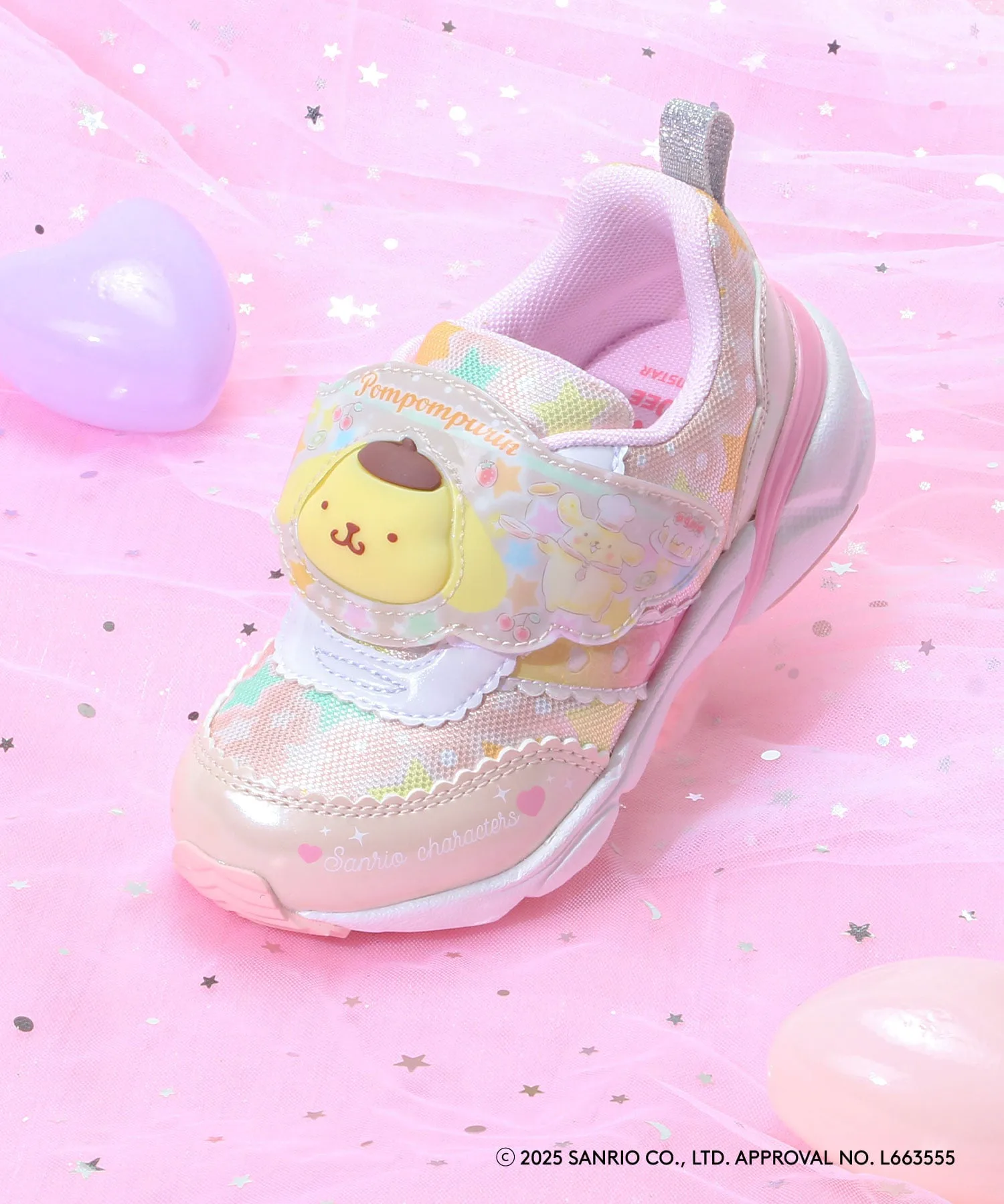 SA C040LE Розовые детские кроссовки Hello Kitty Moonstar, beige