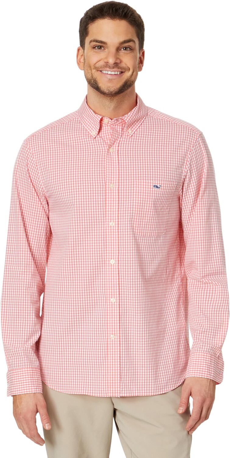 

Рубашка Vineyard Vines Clssc Fit Gingham Poplin Shirt, цвет Cayman Plaid