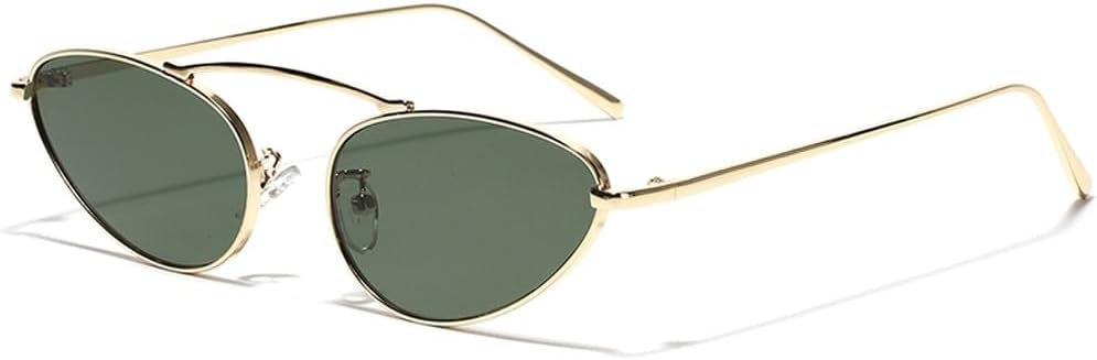 

металлические солнцезащитные очки «кошачий глаз» модные женские винтажные солнцезащитные очки для мужчин UV400 зеленые черные унисекс женские декоративные WNCKSQ, Gold With Green