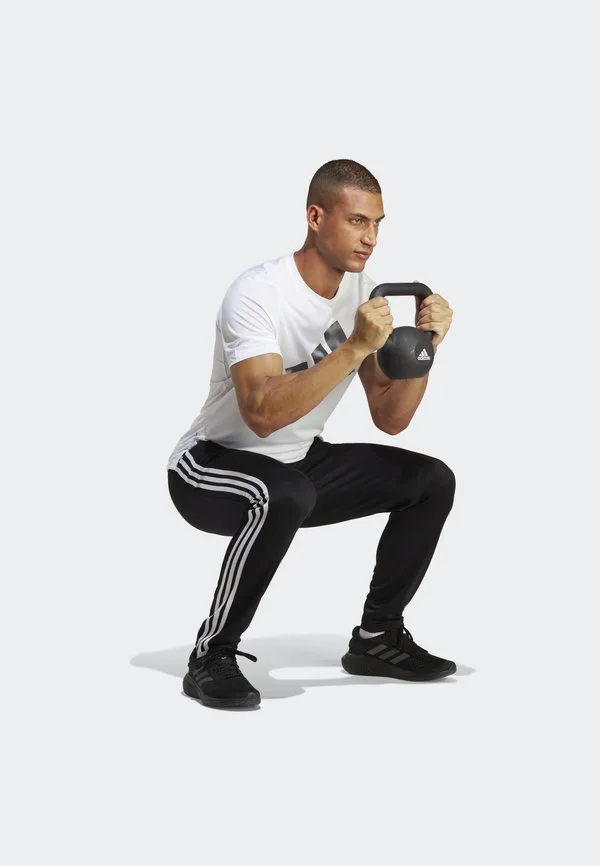 Необходимые вещи для поезда: спортивные штаны с тремя полосками. Adidas Performance, Black/White — фото 2