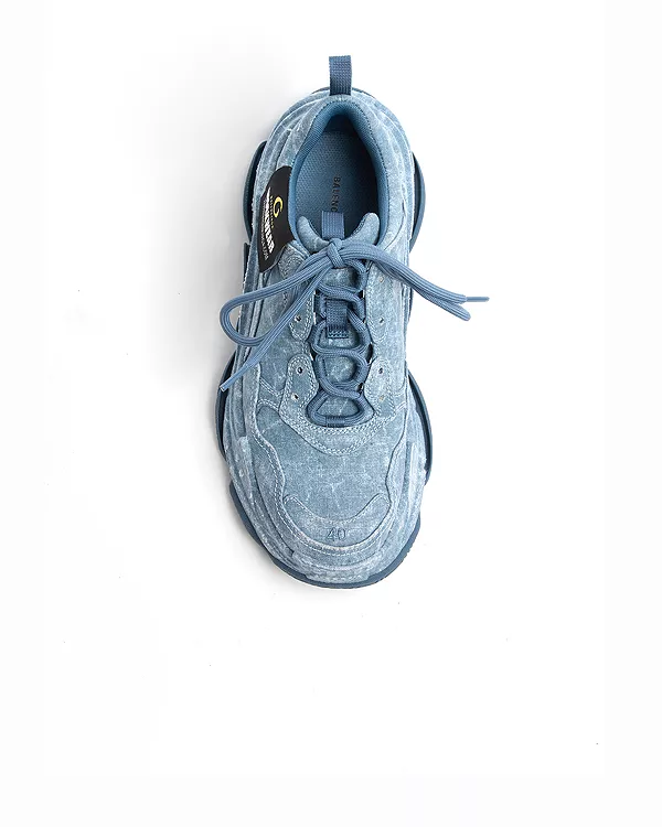 Мужские рабочие кроссовки Triple S Balenciaga, синий — фото 2