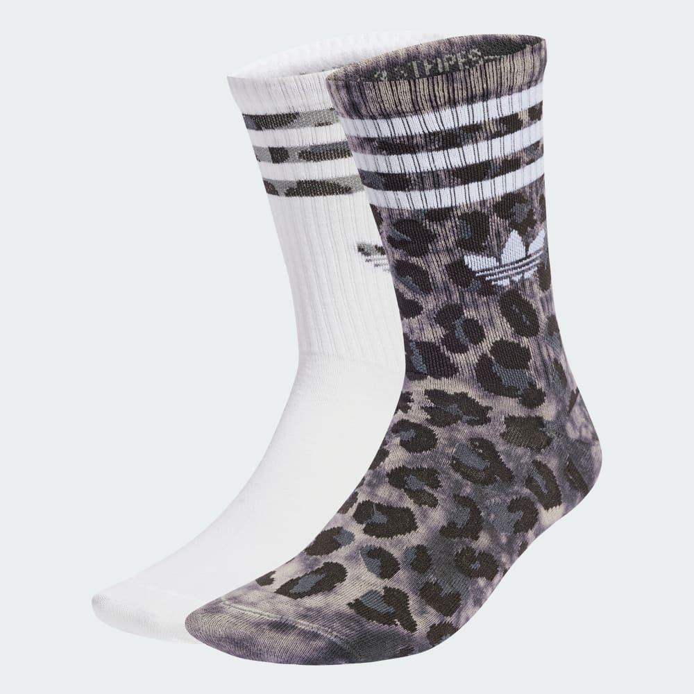 

Носки Adidas Leopard Crew Socks 2 Pairs, цвет Carbon/Black
