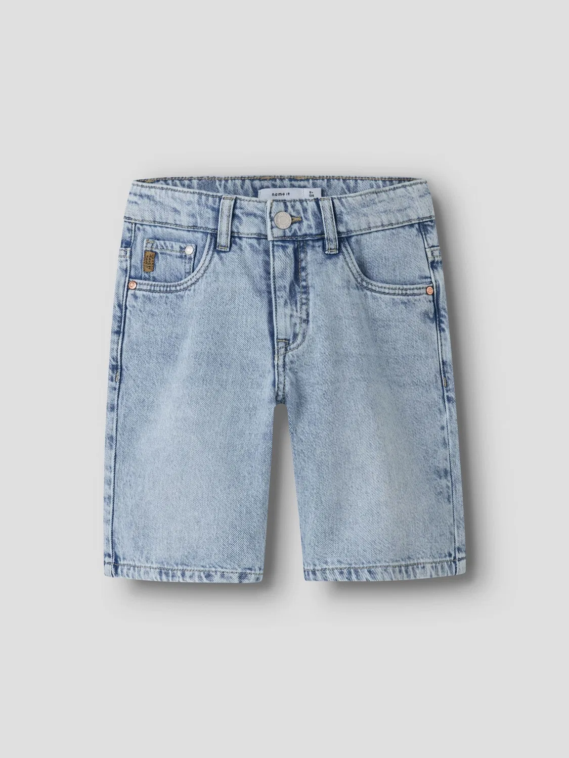 Шорты джинсовые Name it, light blue bleached denim — фото 3