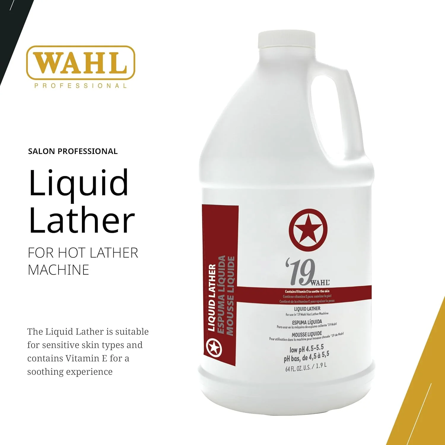 Wahl Professional 19 Готовая к применению жидкая пена для укладки, обогащенная витамином Е, для чувствительной кожи, 64 жидких унции — фото 2