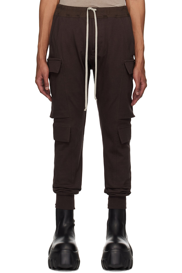 

Голливудские мегакарго штаны Mastodon Rick Owens, цвет mahogany