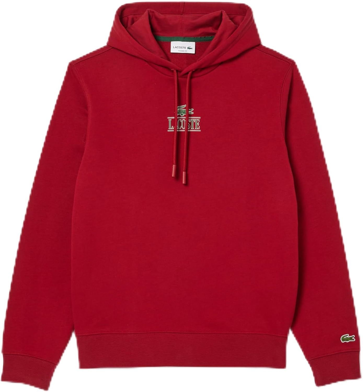 

Lacoste мужская толстовка с капюшоном Classic Fit с длинным рукавом и маленьким логотипом крокодила на груди, с регулируемым воротом, Ora