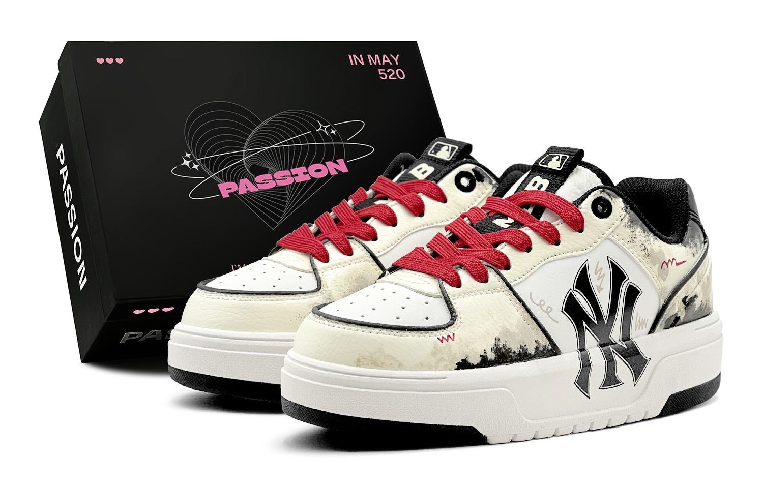 

Чернильный прилив Chunky Liner, смешанный, уникальная привлекательность, свободный дух низкие кеды Unisex Yellow Black MLB, желтый/черный