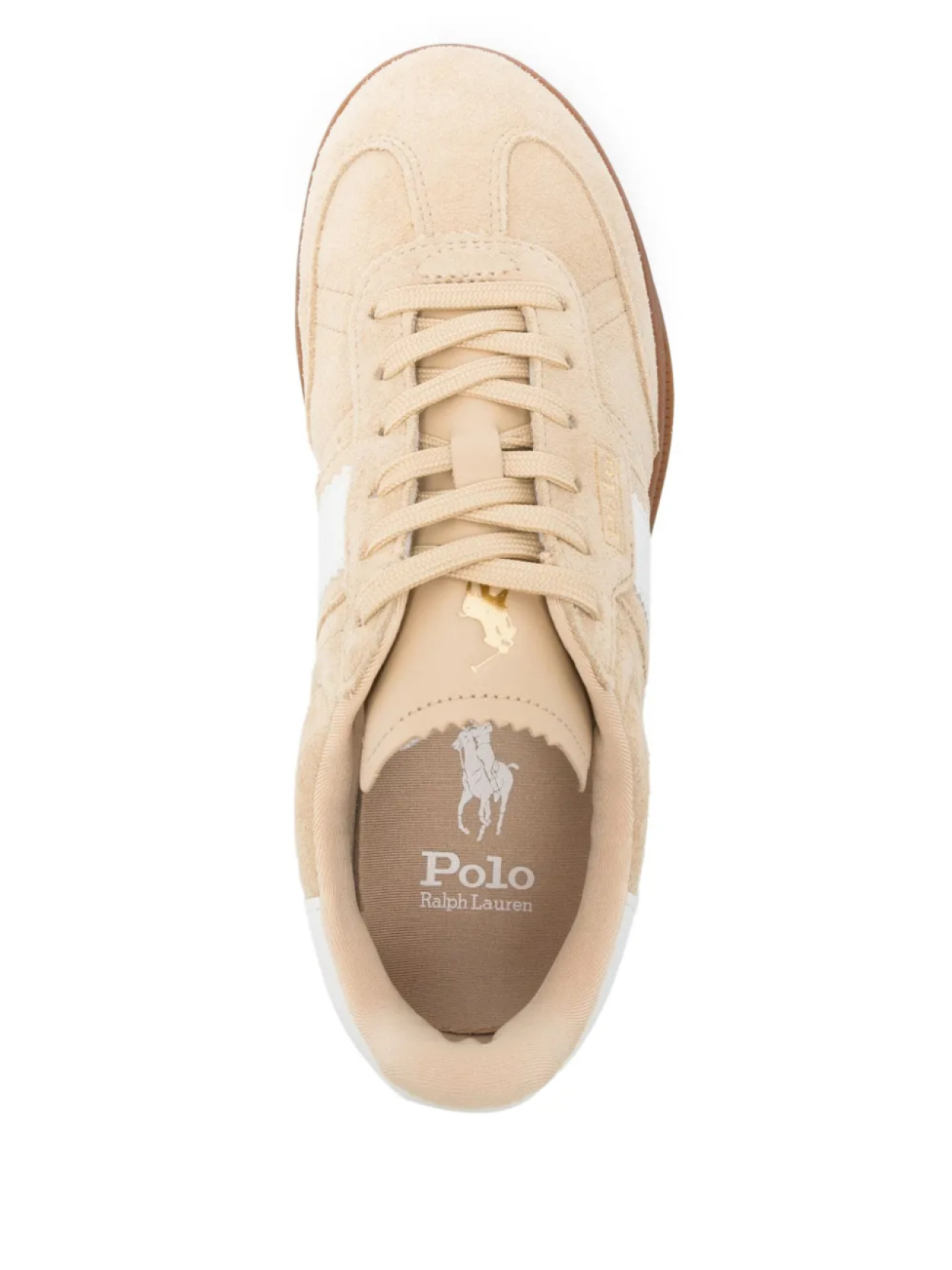 Замшевые кроссовки Polo Ralph Lauren Heritage Aera, нейтральный — фото 4