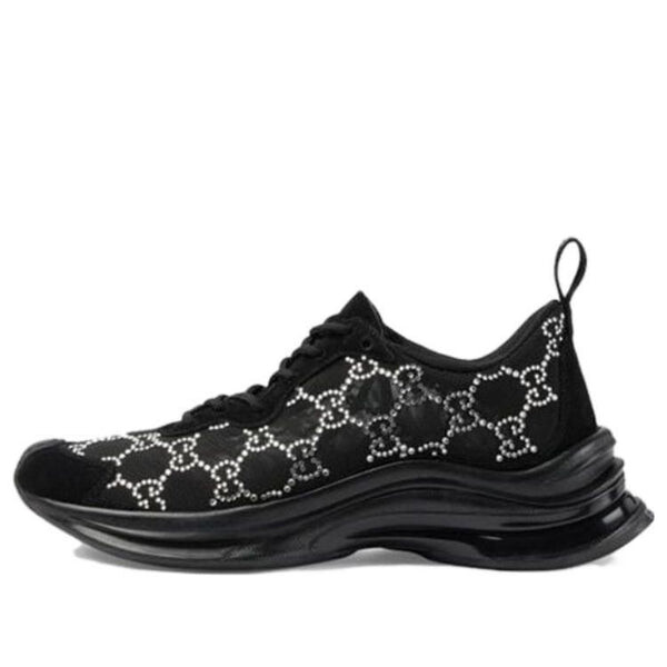 Кроссовки run gg crystal sneaker 'black' Gucci, черный