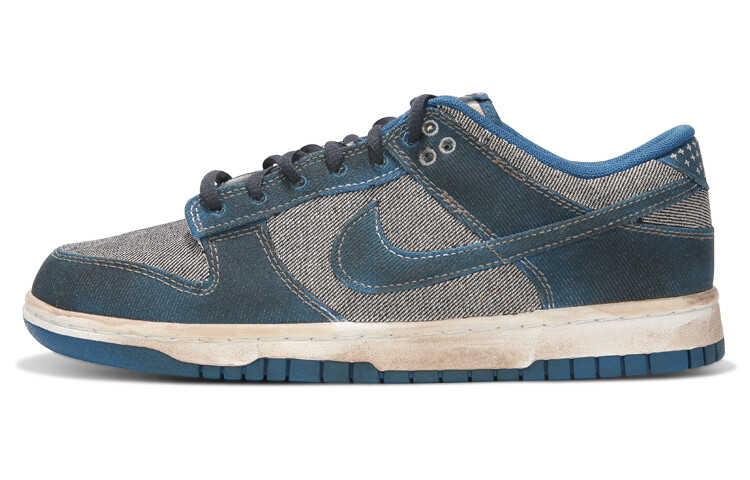 

Кроссовки для скейтбординга Dunk мужские низкие серый/синий Nike