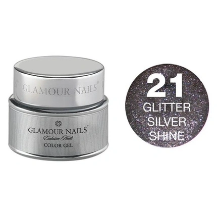 

Глянцевый гель Glamour Glitter 21 - 5 мл Vip