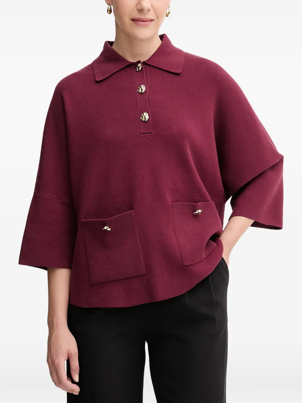 

Поло с накладным карманом Joseph Ribkoff, красный