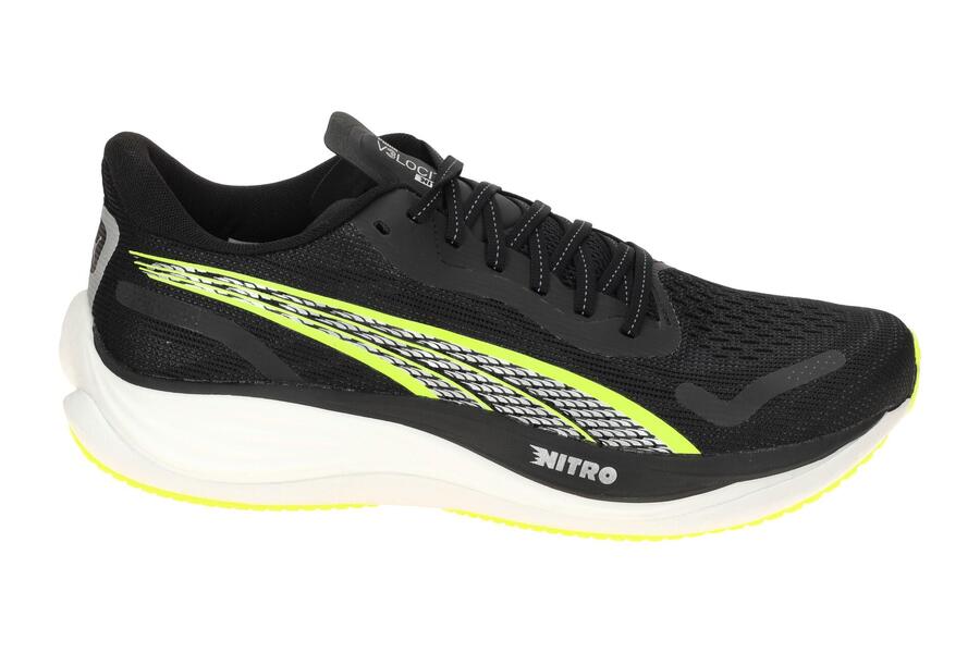 Кроссовки Puma Velocity Nitro чёрно-жёлтые мужские спортивные кроссовки — фото 2