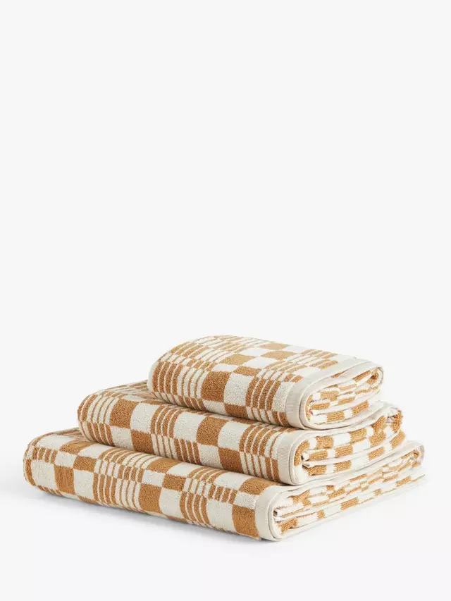 

Полотенце John Lewis Check, цвет caramel