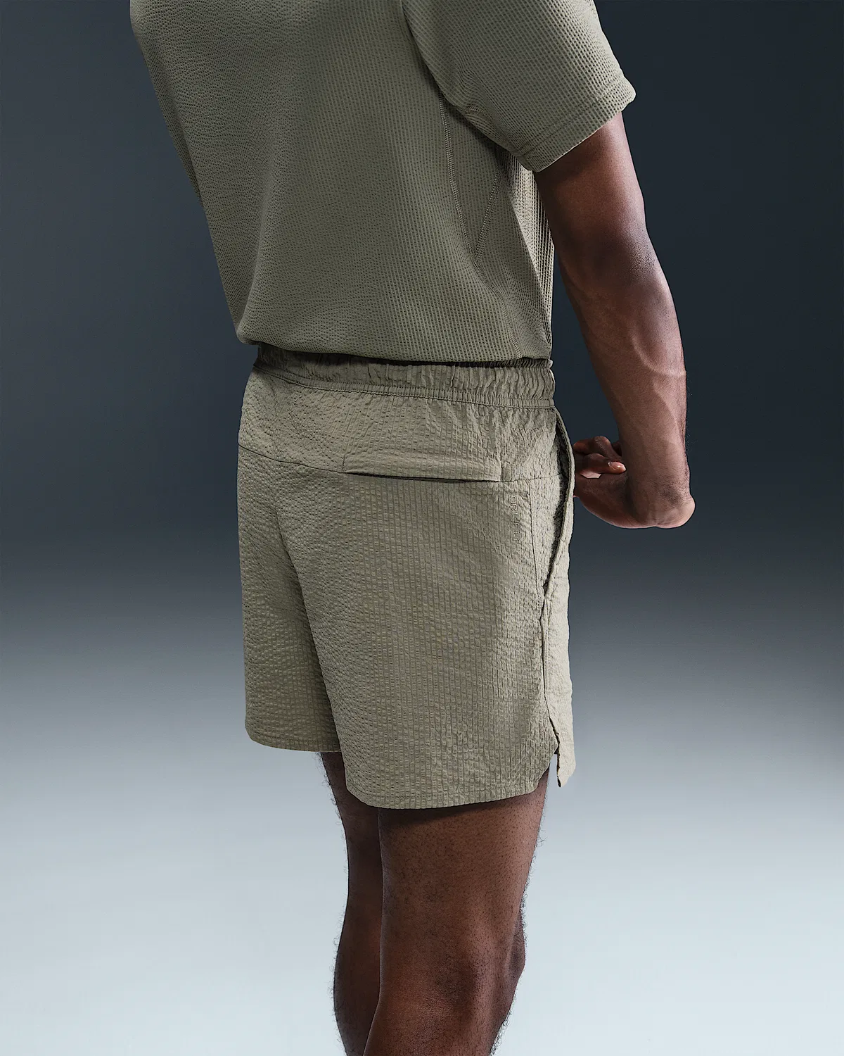 Мужские шорты Nike Unlimited Dri-FIT 5" Unlined Seersucker Versatile, Light Army/Light Army/Light Army — фото 3