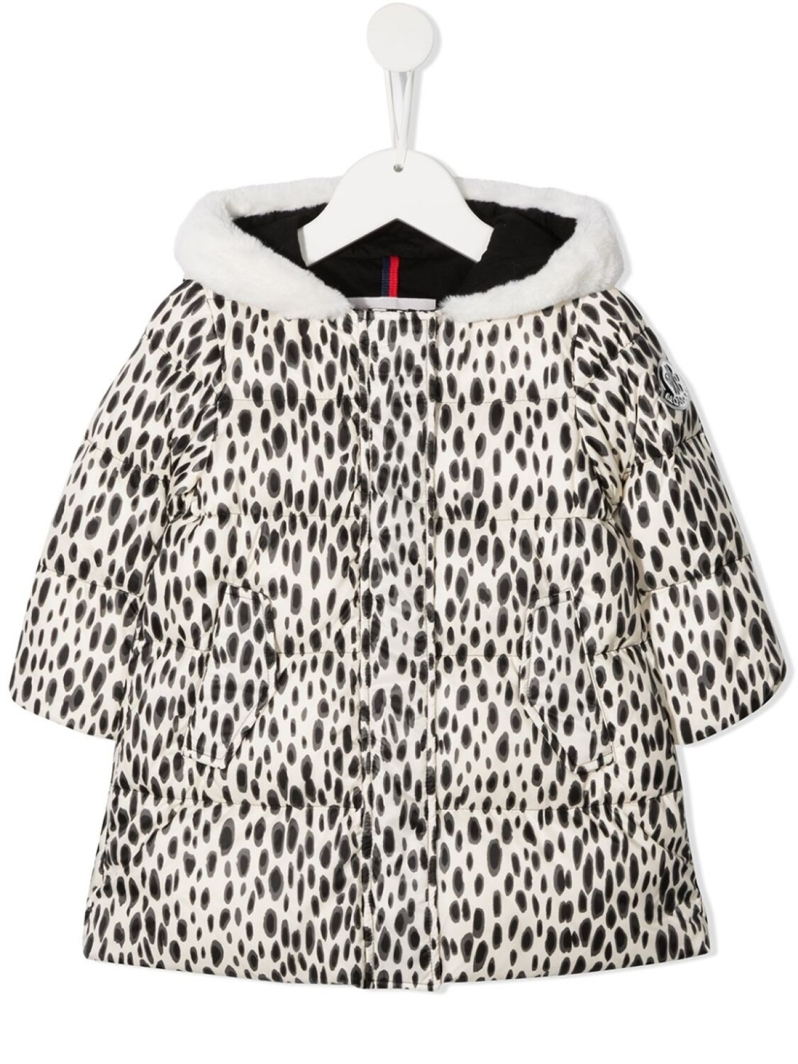 

Moncler Enfant пуховик с принтом, белый