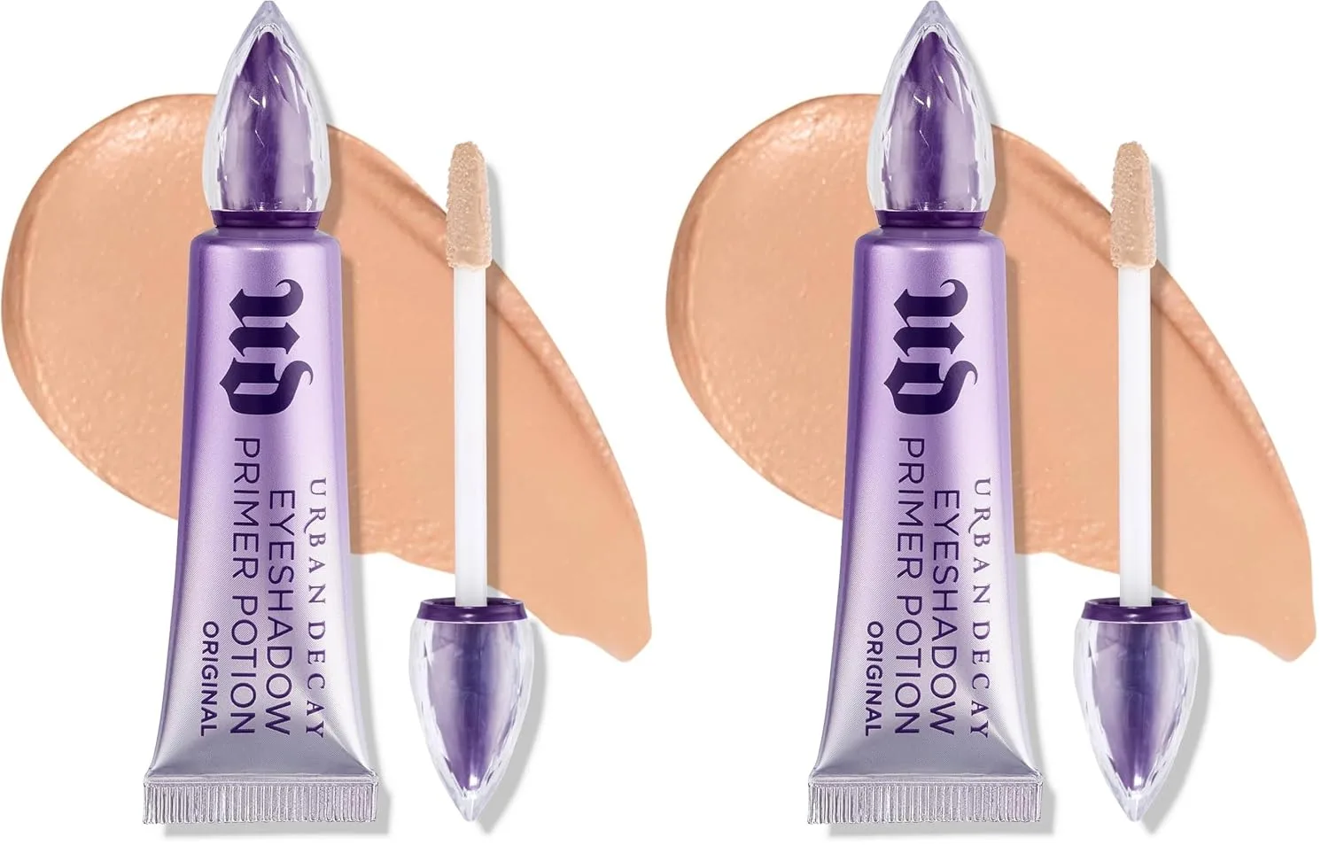 Urban Decay Eyeshadow Primer Potion - водостойкая база для век, Nude, до 8 часов стойкости, устойчивая к складкам, универсальный оттенок 9,8 мл (2 шт.)